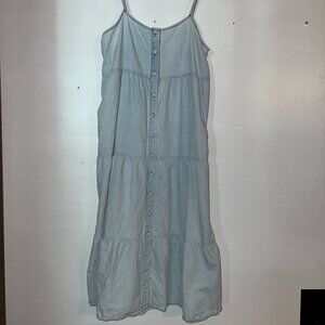 Forever 21 Denim Button Up Midi Dress